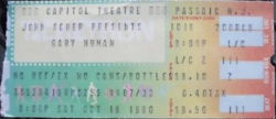 Passaic Capitol Theatre Ticket 1980 Gary Numan